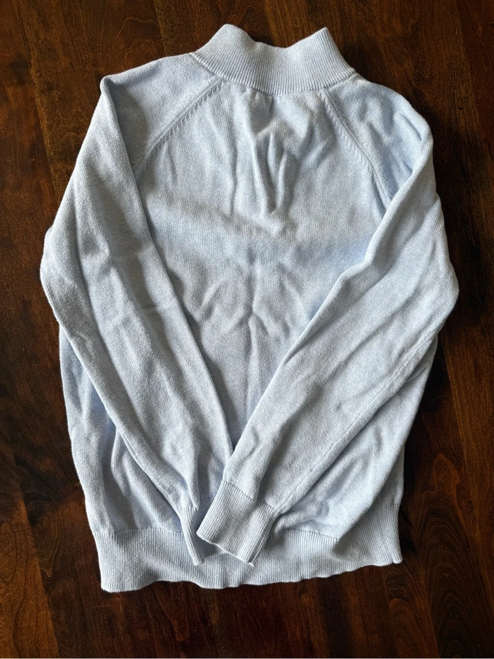 Boy’s JCrew Light Blue Half-Zip Sweater with Mock Neck-Size XL